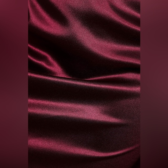 Lulu's Burgundy One-Shoulder Maxi Dress - Picture 5 of 9